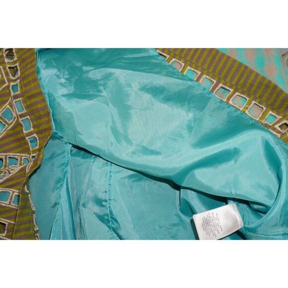 HD in Paris by Anthropologie Geometric Checkered Embroidered Dress – Size 12 - Picture 9 of 10